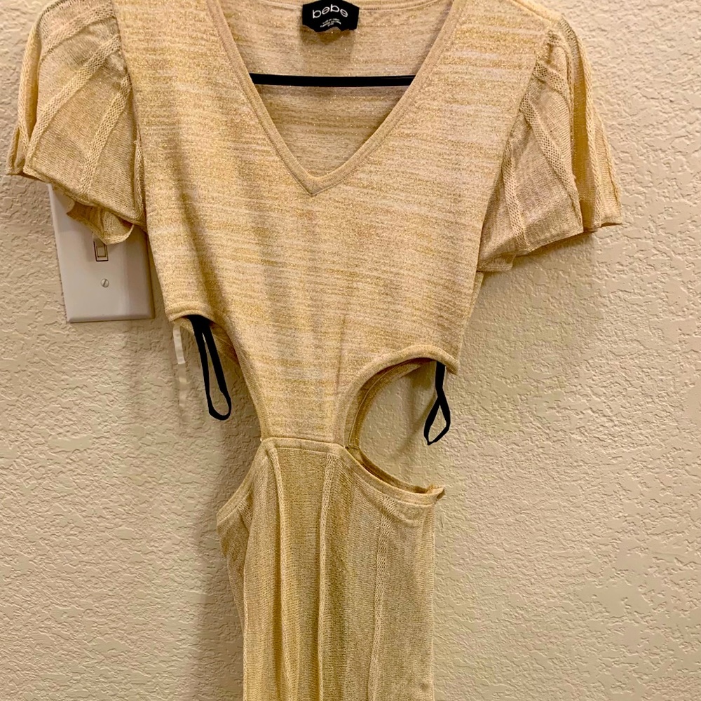 Bebe side cut out maxi dress